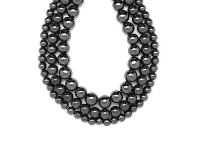 Magnetit golyó 6mm– ékszerkészítő alapanyag (füzér)