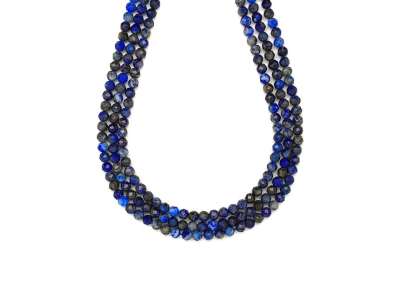 Lapis lazuli fazettált golyó 4mm– ékszerkészítő alapanyag (füzér)