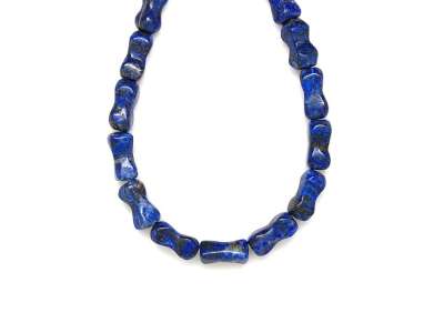 Lapis lazuli csont alak 8-9x11-16mm– ékszerkészítő alapanyag (füzér)