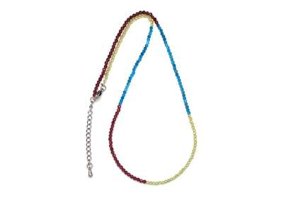 Apatit gránát olivin fazettált golyó 2-3mm kapcsos