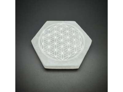 Szelenit hatszög lap életvirág 10cm