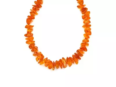 Borostyán baba lánc sárga