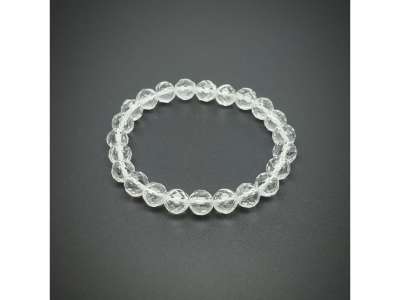 Hegyikristály fazettált golyó karkötő 7-8mm