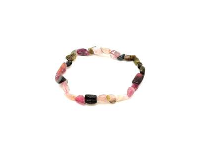 Turmalin multi pebble karkötő AB 5-9mm