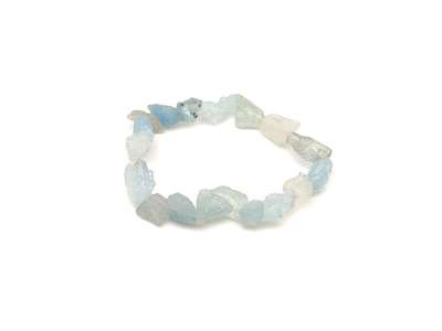 Akvamarin nyers karkötő 10-12mm