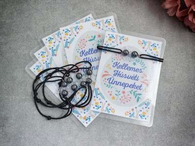 Kellemes Húsvéti hematit angyal karkötő 5 dbos csomag