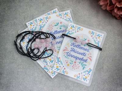 Kellemes Húsvéti rózsakvarc angyal karkötő 5 dbos csomag