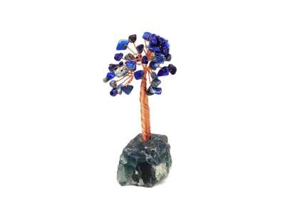 Ásványfa réz Lapis lazuli nyers fluorit 10-11cm