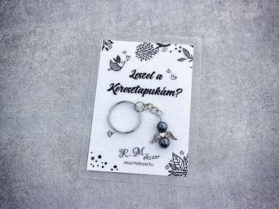 Leszel a Keresztapukám kulcstartó hematittal