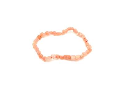 Holdkő barack pebble karkötő 4-8mm