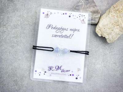 Pedagógus napra kalcedon angyal karkötő