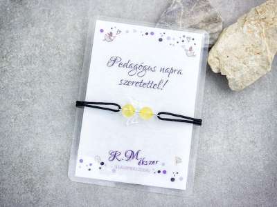 Pedagógus napra citrin angyal karkötő