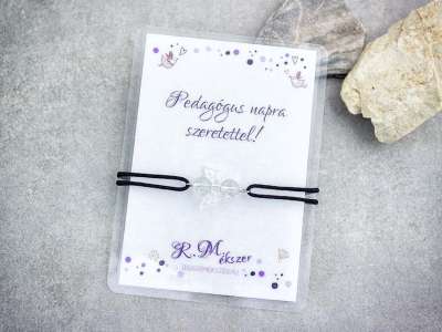Pedagógus napra hegyikristály angyal karkötő