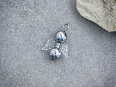 Vitalitás angyal hematit ásvány medál