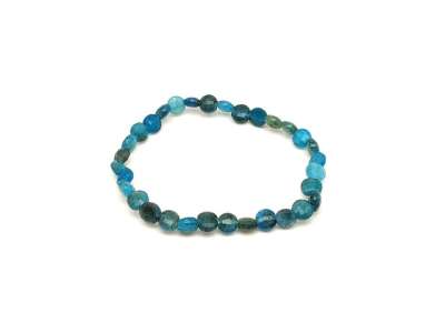 Apatit fazettált korong karkötő 6x4mm