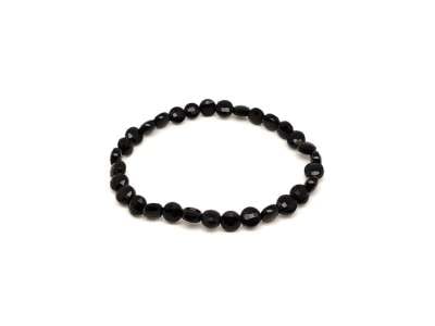 Ónix fazettált korong karkötő 6x4mm