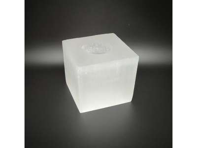 Szelenit mécsestartó kocka 8cm
