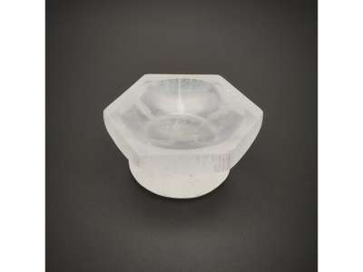 Szelenit tál hatszög tál talpas 6cm