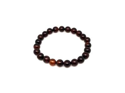 Achát sötét barna golyó karkötő 8mm