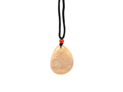 Korall fosszil csepp medál AB 4-5cm