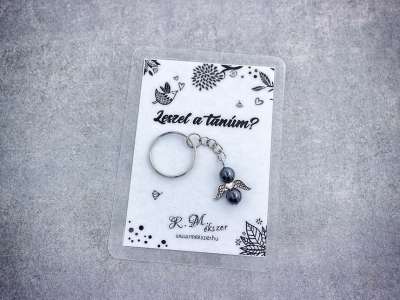 Leszel a tanúm kulcstartó hematittal