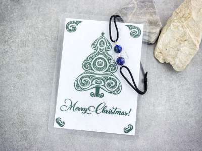 Merry Christmas lazurit angyal karkötő