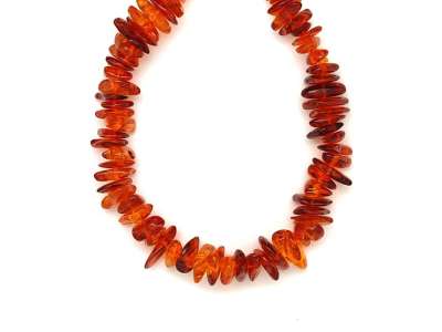 Borostyán barna splitter nyaklánc 80cm