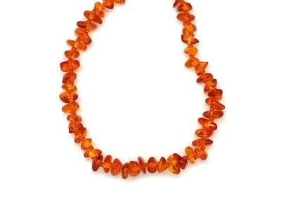 Borostyán barna splitter pattintós baba nyaklánc 35cm