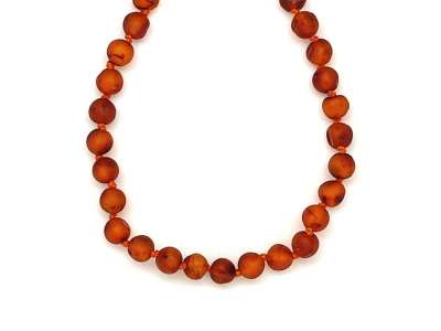 Borostyán barna matt golyó 5mm nyaklánc 50cm