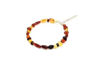 Borostyán drótos vegyes kapcsos karkötő