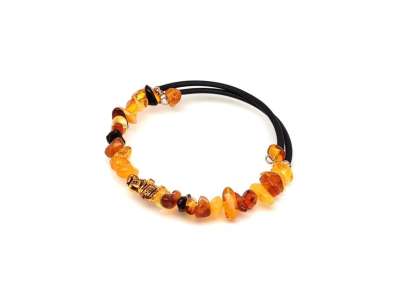 Borostyán splitter elefánt arany gyerek karkötő