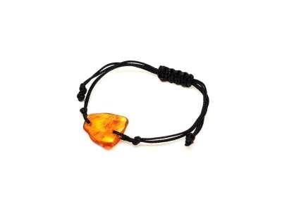 Borostyán állítható cérna dobcsiszolat karkötő 2-3cm