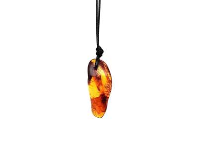 Borostyán állítható dobcsiszolat nyaklánc 2-3cm