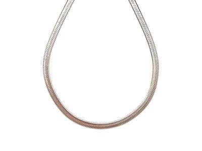 Orvosi acél ezüstszínű kígyólánc nyaklánc 45 cm