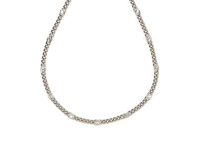 Orvosi acél ezüstszínű díszített lánc 45 cm