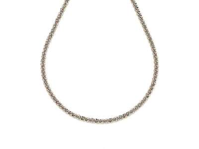Orvosi acél ezüstszínű finom szövésű lánc 45 cm