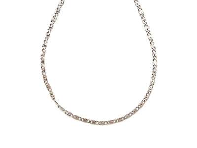 Orvosi acél ezüstszínű görög mintás lánc 45 cm