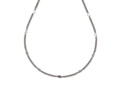 Orvosi acél finom ezüstszínű lánc korong díszítéssel 45 cm