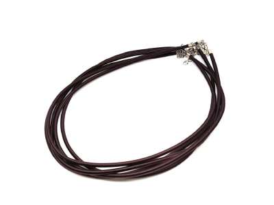 Barna anyag zsinór nyaklánc 45 cm