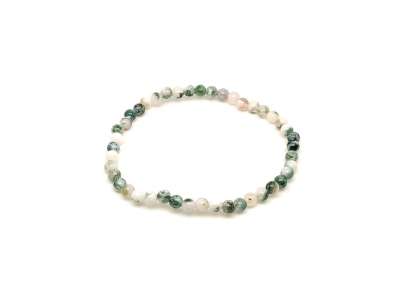 Achát fa ásvány karkötő golyós 4mm