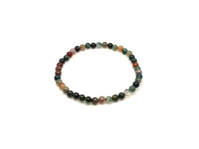 Achát indiai ásvány karkötő golyós 4mm