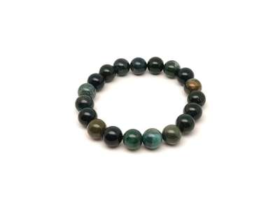 Achát moha ásvány karkötő golyós 10mm