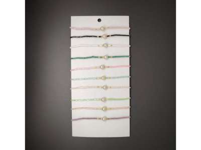 Állítható műanyag gyöngy karkötő csomag 10db