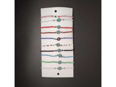 Állítható vegyes szemű cérna karkötő csomag 10db