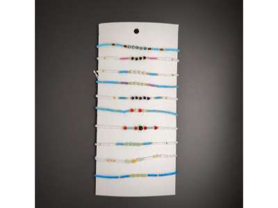 Állítható vegyes színes cérna karkötő csomag 10db