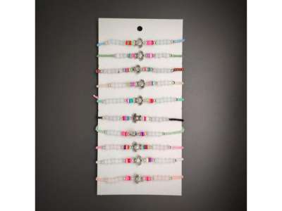 Állítható vegyes teknős cérna karkötő csomag 10db