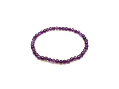 Ametiszt ásvány karkötő AB fényű 4mm