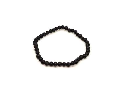 Bazalt hólyagos ásvány karkötő golyós 4mm