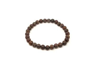 Bronzit matt ásvány karkötő golyós 6mm
