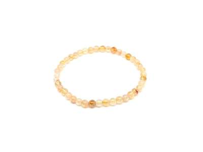 Citrin madeira ásvány karkötő golyós 4mm